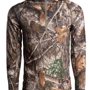 KING'S CAMO MEN'S XKG ELEVATION 1/4 ZIP HUNTING HOODIE | REALTREE EDGE SZ M