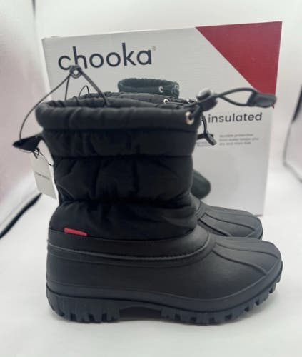 Women’s New Chooka Nylon Mid Calf Winter Snow Boot Faux Fur Puffer Boot SZ 7