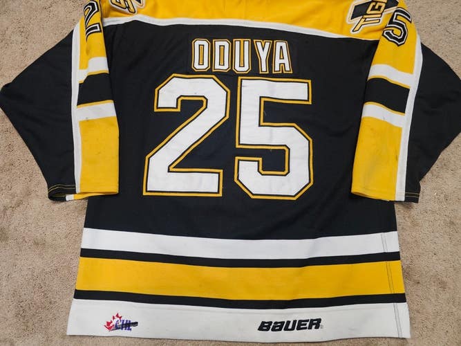 JOHNNY ODUYA 00'01 Victoriaville Tigres QMJHL Game Worn Hockey Jersey