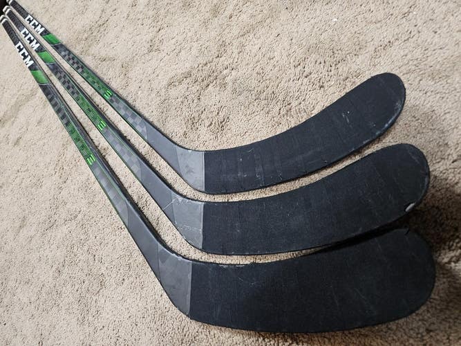 3x PACK MATHESON Penguins Game Used Sticks CCM RIBCORE TRIGGER 4 PRO 95 flex LH
