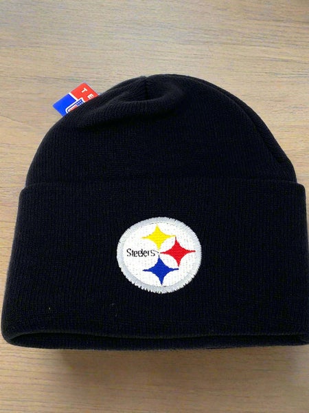 Pittsburgh Steelers Vintage Late '90s NFL Black Knit NOS Cuffed Hat (New)
