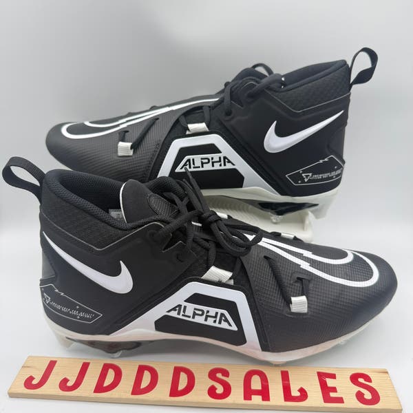 Nike Alpha Menace Pro 3 Mid Detachable Black Football Cleats  display picture 1