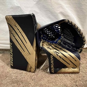 Bauer Hyperlite Pro Stock goalie glove and blocker set