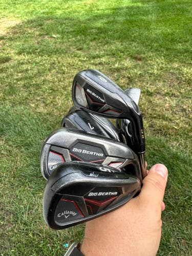Men's 2019 Callaway Big Bertha 2019 Right Handed Iron Set (7 Clubs) #5 - GW Graphite Shaft (Used)