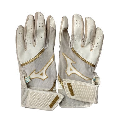 Used Mizuno BB/SB Batting Gloves White SM 11760-S000082859
