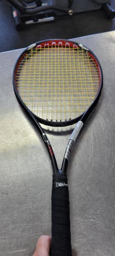 Used Prince O3 RED Adult Tennis Racquet Black 4 3/8" 11497-C000152670