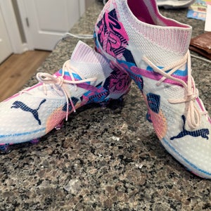 Puma Future 7 Ultimate Volume Up FG Men's Soccer Cleats Size 8.5 White 108072-01