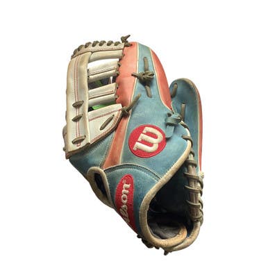 Used Wilson A2000 CL22 BB/SB Glove RH Throw White/Red/Navy 13" 11479-S000405414