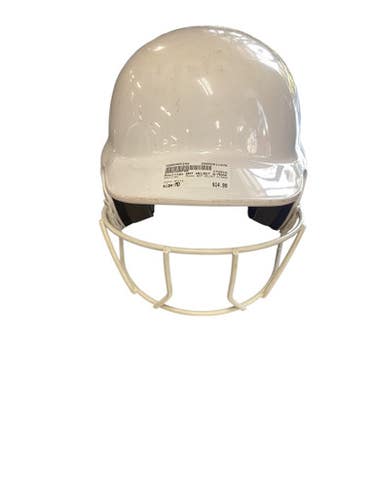 Used Rawlings BAT HELMET W/MASK Batting Helmet w/Mask White MD 11479-S000405348