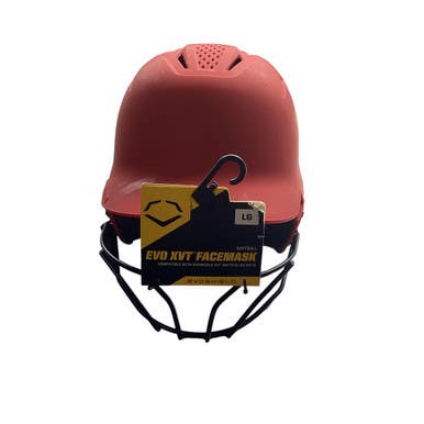 Used Evoshield BATTING HELMET Batting Helmet w/Mask Red MD 11479-S000405313