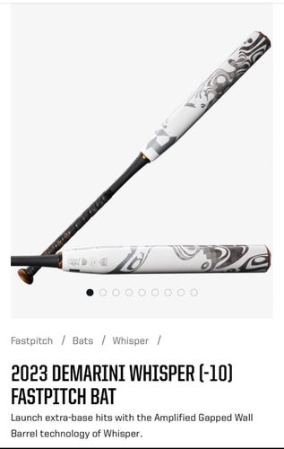 2023 DeMarini Whisper Composite Bat (-10) 21 oz 31" (Used)