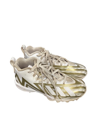 Used Adidas Jr FB Cleats White Junior 01.5 11479-S000404762
