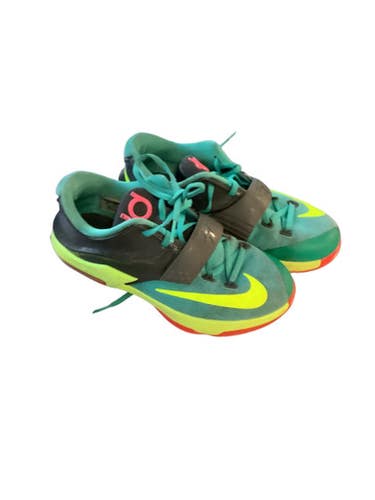 Used Nike Basketball Shoes Y Neon Green Junior 05.5 11479-S000404694