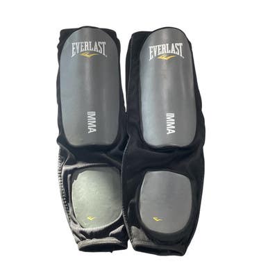Used Everlast Martial Arts Shin Pads Grey LG 11479-S000405612