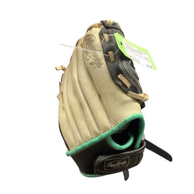 Used Rawlings FASTPITCH 10.5 RHT BB/SB Glove RH Throw Black And White 10 1/2" 11479-S000405583