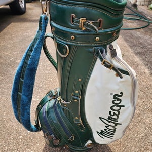 Vintage MacGregor Pro Only Golf Cart Bag 3-Way Green White READ
