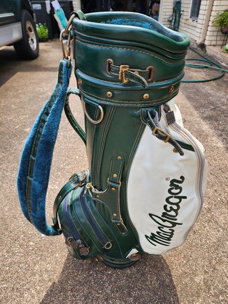 Vintage MacGregor Pro Only Golf Cart Bag 3-Way Green White READ