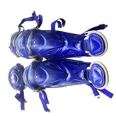Used Under Armour JR SHINGUARDS Catchers Leg Guards Royal Blue Junior 11479-S000405507