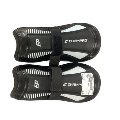 Used Champro D3 SHIN Soccer Shin Guards Adult Black LG 11479-S000405476