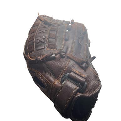 Used Mizuno FINCH RH Throw Fastpitch Gloves Brown 12" 11479-S000405441