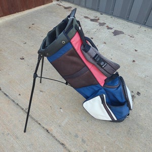 Ping Series 4 Dual Strap Golf Stand Bag White/Red/Blue w Raincover