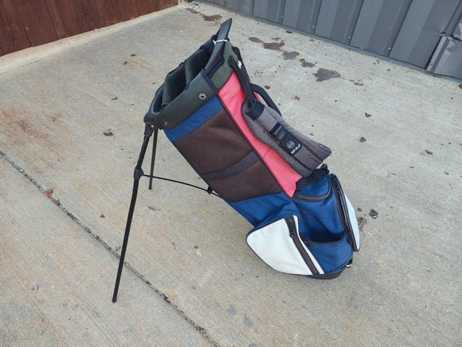 Ping Series 4 Dual Strap Golf Stand Bag White/Red/Blue w Raincover