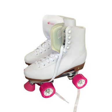 Used Chicago LADIES RINK SKATES Senior Roller Quad Skates White Senior 8 11479-S000404478
