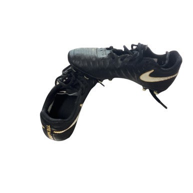 Used Nike TIEMPO BLK\YLLW SZ 3.5 Soccer Cleats Black Junior 03.5 11479-S000404431