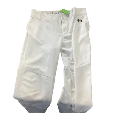 Used Under Armour ADULT LARGE PANTS WHT BB/SB Pant Mens White LG 11479-S000403759