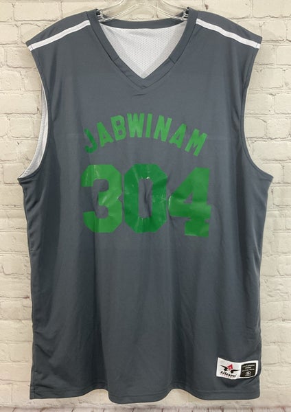 Alleson Athletic Men's JABWINAM Reversible Sleeveless Jersey Grey Green White XL