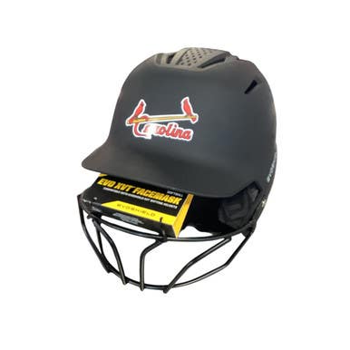 Used Evoshield BATTING HELMET Batting Helmet w/Mask Black MD 11479-S000404976