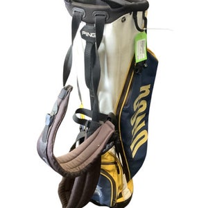 Used Ping UNCG STAND BAG Mens Stand Bag Yellow And Royal Blue 11479-S000404940