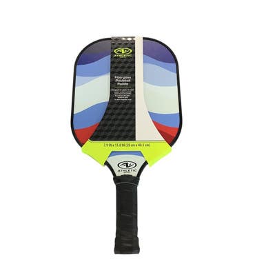Used ATHLETIC WORKS FIBERGLASS PADDLE Pickleball Racquet White/Red/Navy 11479-S000404018