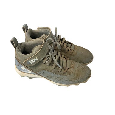 Used Under Armour BRYCE HARPER 5.5 MID BB/SB Cleats Grey Junior 05.5 11479-S000404007