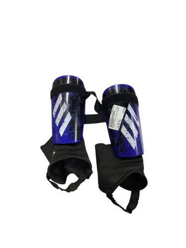 Used Adidas Soccer Shin Guards Youth Navy Blue MD Tall 11479-S000403565