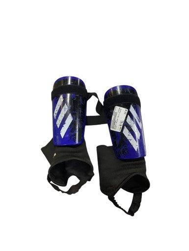 Used Adidas Soccer Shin Guards Youth Navy Blue MD Tall 11479-S000403565