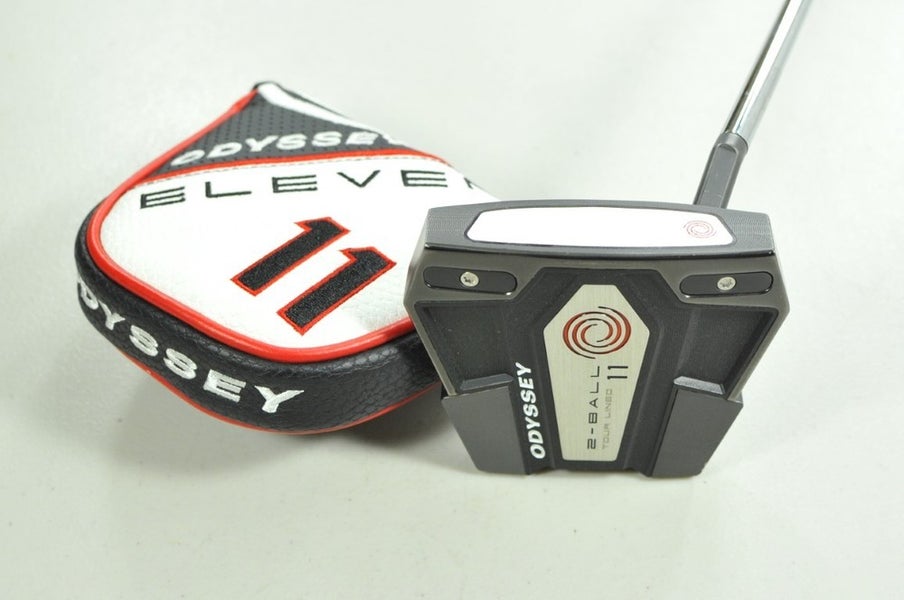 Odyssey Eleven 2-Ball Tour Lined 35" Putter Right Stroke Lab Steel # 203848