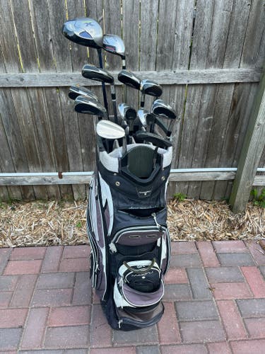 Cleveland Women's Complete Right Handed Golf Club Set with Maxfli Cart Bag
