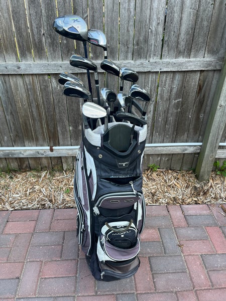 Cleveland Women's Complete Right Handed Golf Club Set with Maxfli Cart Bag