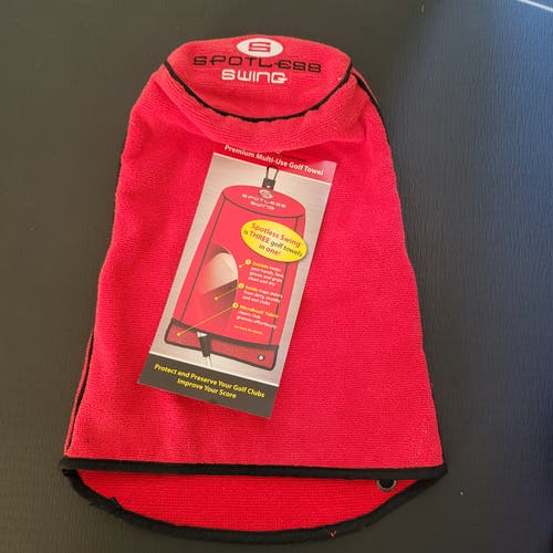 Spotless Swing Golf Towel Red (New)