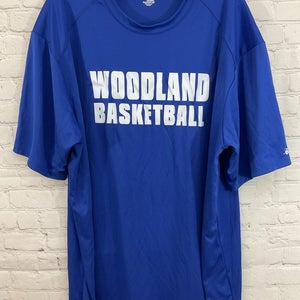 Badger Sports Men's 100% Polyester WOODLAND BASKETBALL T-Shirt Royal Blue XXL