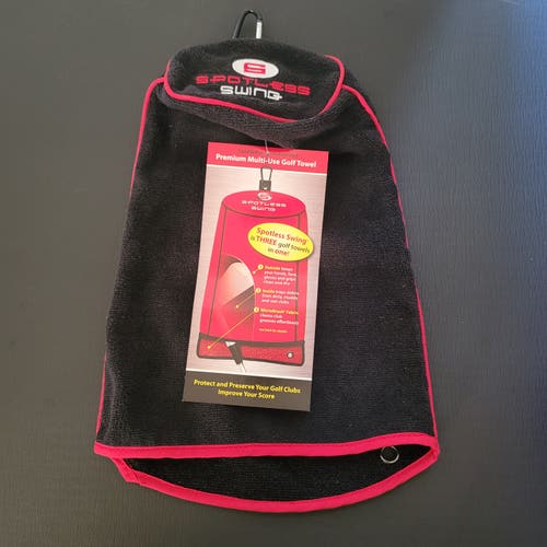 Spotless Swing Golf Towel Black (New)