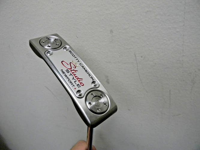 MINT 2025 TITLEIST SCOTTY CAMERON STUDIO STYLE  NEWPORT + PLUS 34" PUTTER W HC