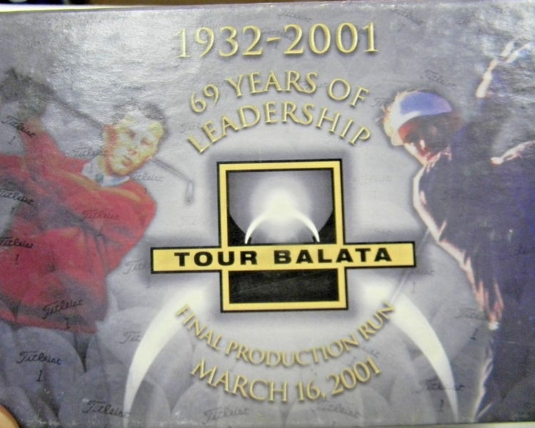 VINTAGE CIRCA 2001 TITLEIST FINAL PRODUCTION GIFT BOX 6 TOUR BALATA GOLF BALLS