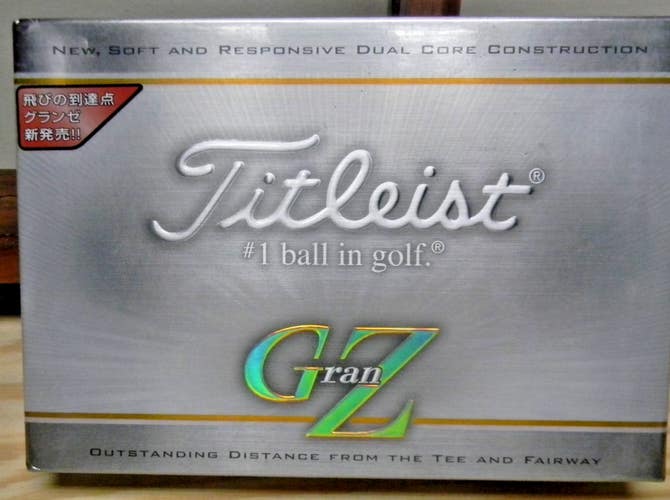 BRAND NEW IN BOX ONE DOZEN JAPAN MARKET ISSUE TITLEIST GRAN Z GOLF BALLS