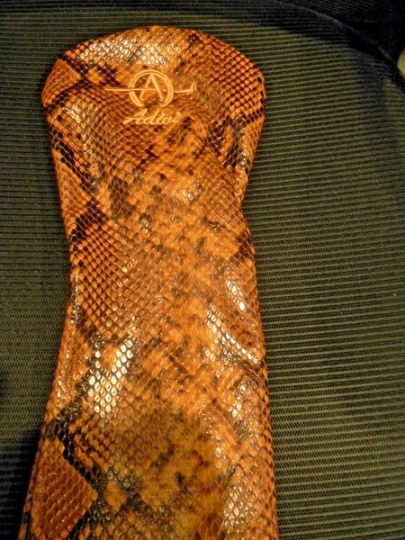 NEW WINSTON COLLECTION ADIOS GC LOGO DRIVER HEAD COVER SIMULATED SNAKE SKIN