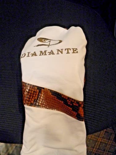 NEW WINSTON COLLECTION DIAMANTE GC LOGO LEATHER DRIVER HEAD COVER