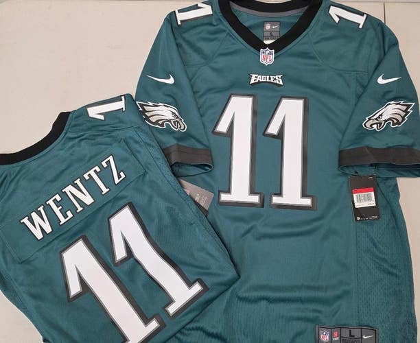 Philadelphia Eagles CARSON WENTZ Football JERSEY GREEN $100 NWT XL