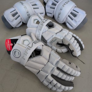 Maverik Max Lacrosse Gloves + Free Arm Pad Bundle Large 13" (New)