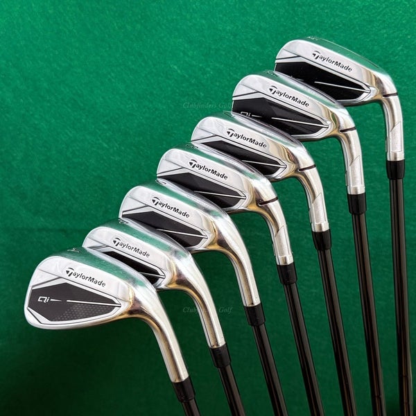 TaylorMade Qi 5-AW Iron Set KBS Tour Glossy Black Steel Stiff